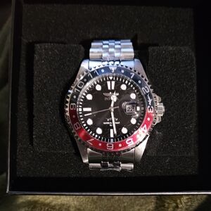 Invicta Silver and Red Watch